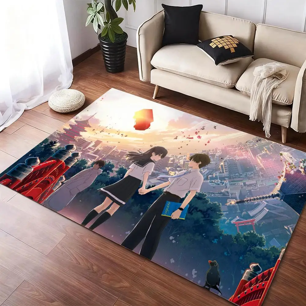 

japan anime H-Hello world Floor Mat Soft Thickened Non-Slip Door Mat for Living Room Home Decor Flannel Rugs