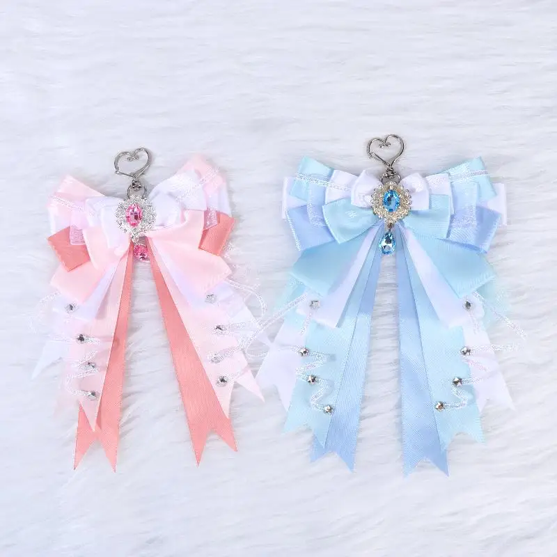 Itabag Dekorationszubehör Doppelschichtige Schleife Taschenanhänger DIY Handgemachter Lolita-Schmuck Geschenk für Freund Anime-Zubehör – Detail 1