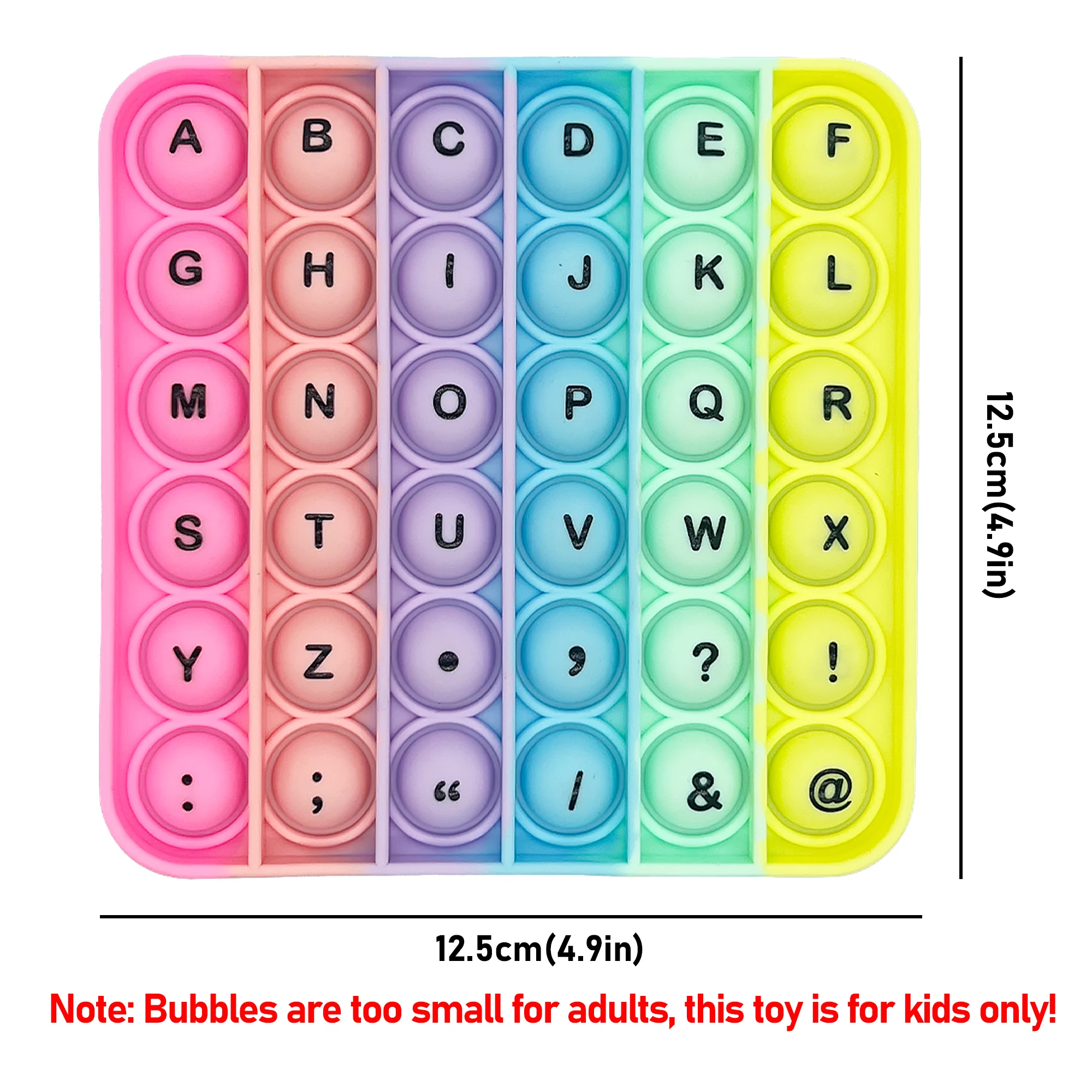 Juguete de aprendizaje de matemáticas con números y letras con burbujas de empuje rápido, tablero educativo para niños de 3 años, regalos para el aula
