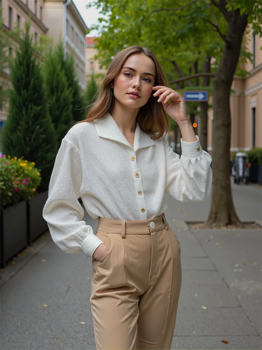 여성용 캐주얼 셔츠, 소녀용 블라우스, 겨울용 크롭 탑, 흡수성, 빠른 건조, 복부 조임, 통기성