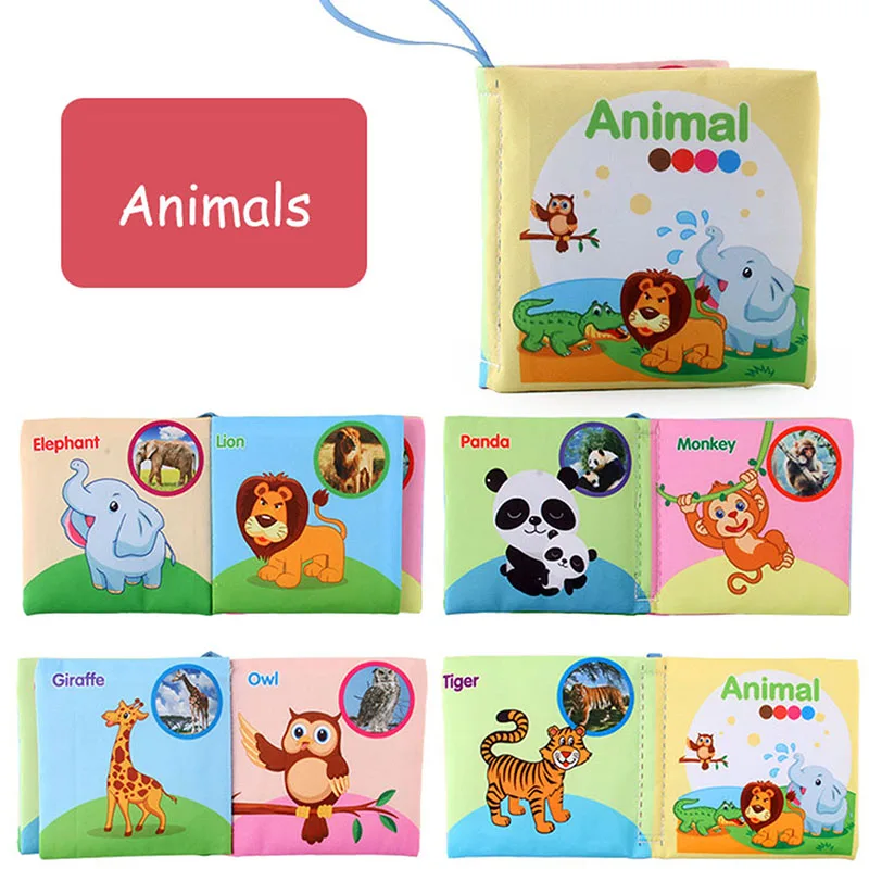 Baby Frühförderungsspielzeug Schwanz-Stoffbuch Puzzle Eltern-Kind-Interaktives Geräuschpapier Aktivitätsspielzeug für Säuglinge