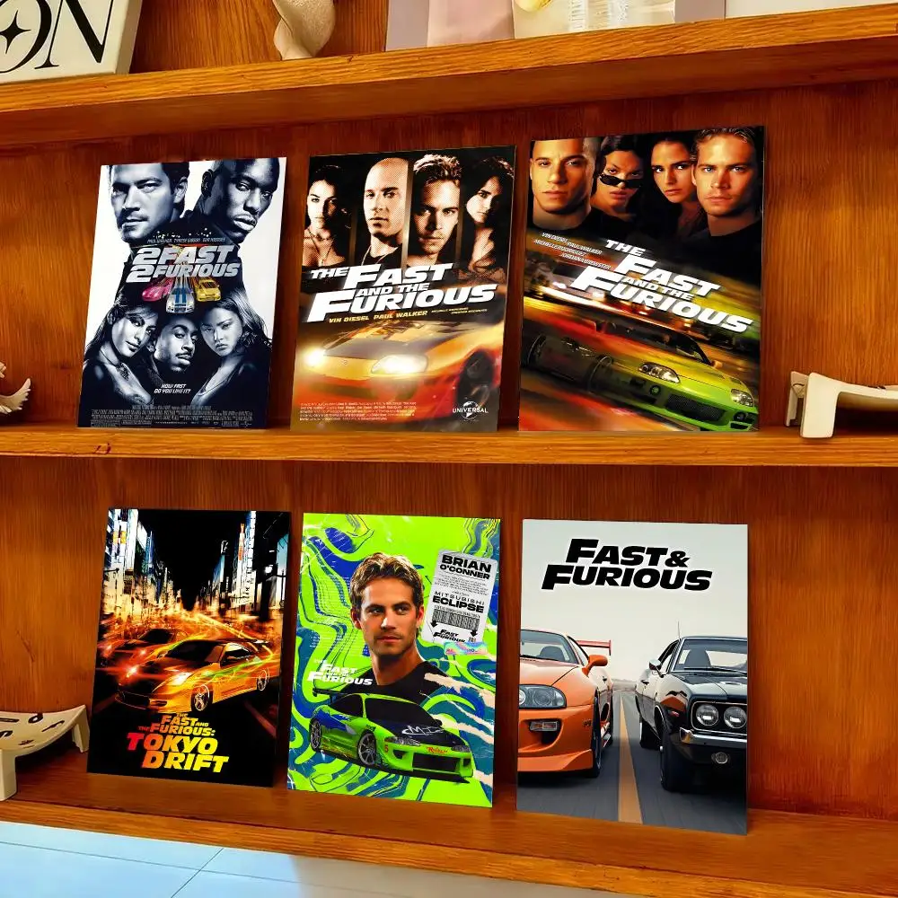 F-Fast & F-Furious Poster HD Self-adhesive Waterproof Paper Sticker Suitable For Living Rooms Bedrooms Home Decor