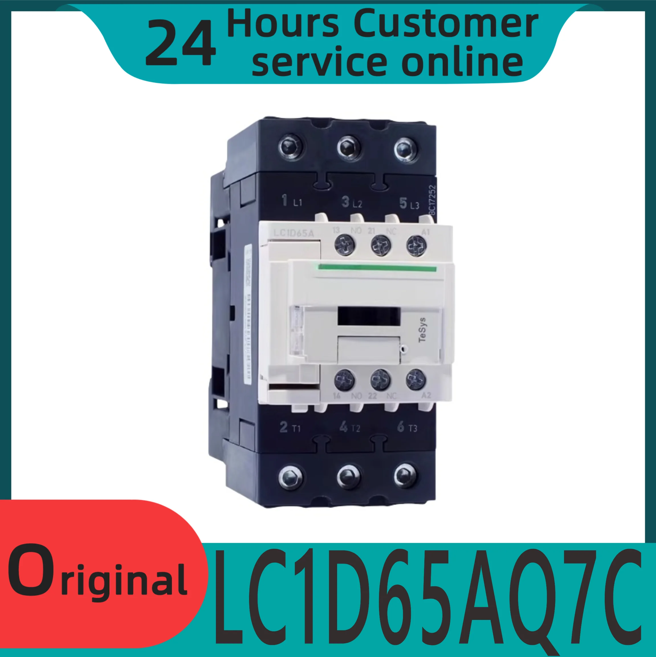 

New original AC contactor LC1D65AQ7C, one open one close 65A three-phase AC380V