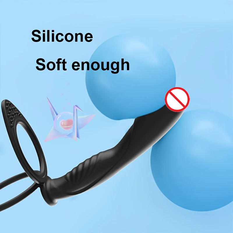 ของเล่นทางทวารหนักแบบสวมใส่สำหรับผู้ชาย ทำจากซิลิโคน รูปทรงอวัยวะเพศชายแบบสองช่อง