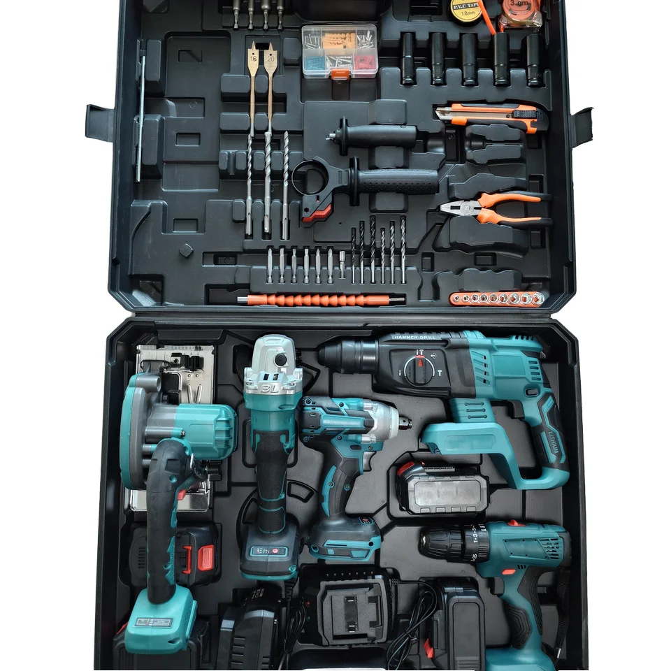 

Portable Electric Toolbox Practical and Handy Tool Sets 5-in-1Electric Tool Set