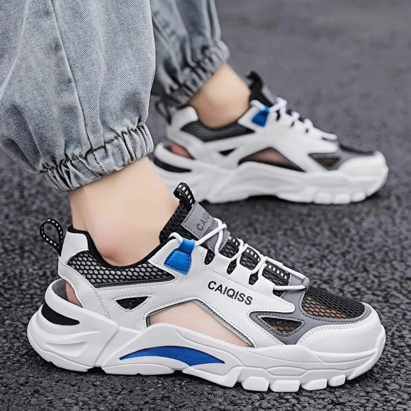 Mens Breathable Summer Sandals  Fashion Beach Sports Shoes Youth Outdoor Slip Resistant Comfortable Casual Flip Flops For Men