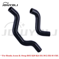 2Pcs Silicone Radiator Coolant Hose Kit For Honda EG DC2 EK CRX Acura RSX K20 K24 K-Swap