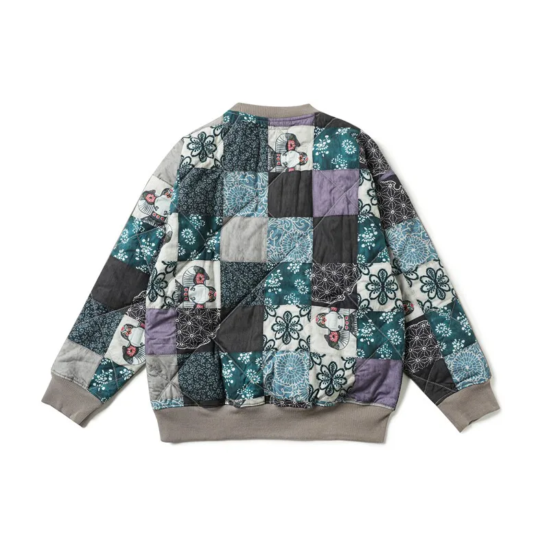 Japanese Retro Off Shoulder Round Neck Front and Back Patchwork Loose Fit Casual Hoodie Top for Men and Women 2026 New Arrival