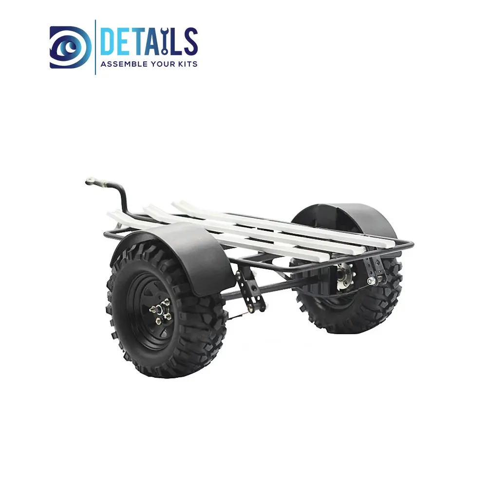 Hobby Details Aluminum 1/10 Scaleleaf Spring Steel Trailer With Hitch Mount For Crawler