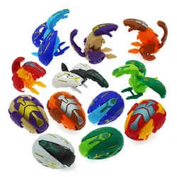 10PCS Monster Dinosaur Robot Toys For Children Deformation Dinosaur Robot Eggs AutomaticTransform Twisting Boys Girls Gifts