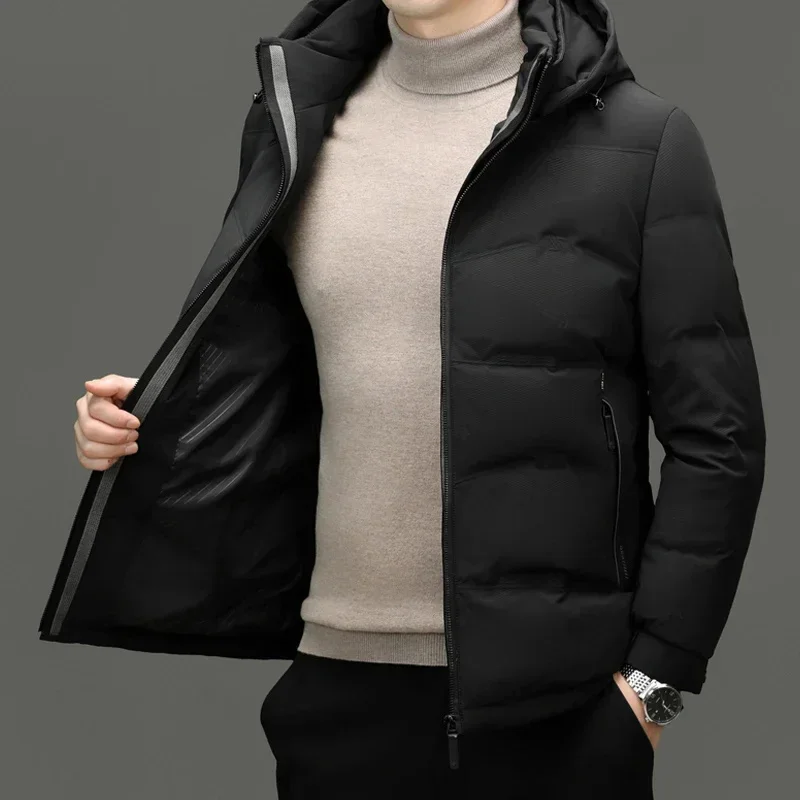 Milk Silk New in Down Coats Luxury Short Duck Male Padding Designer Clothes Men Lightweight Padded Jackets Cold Winter Coat