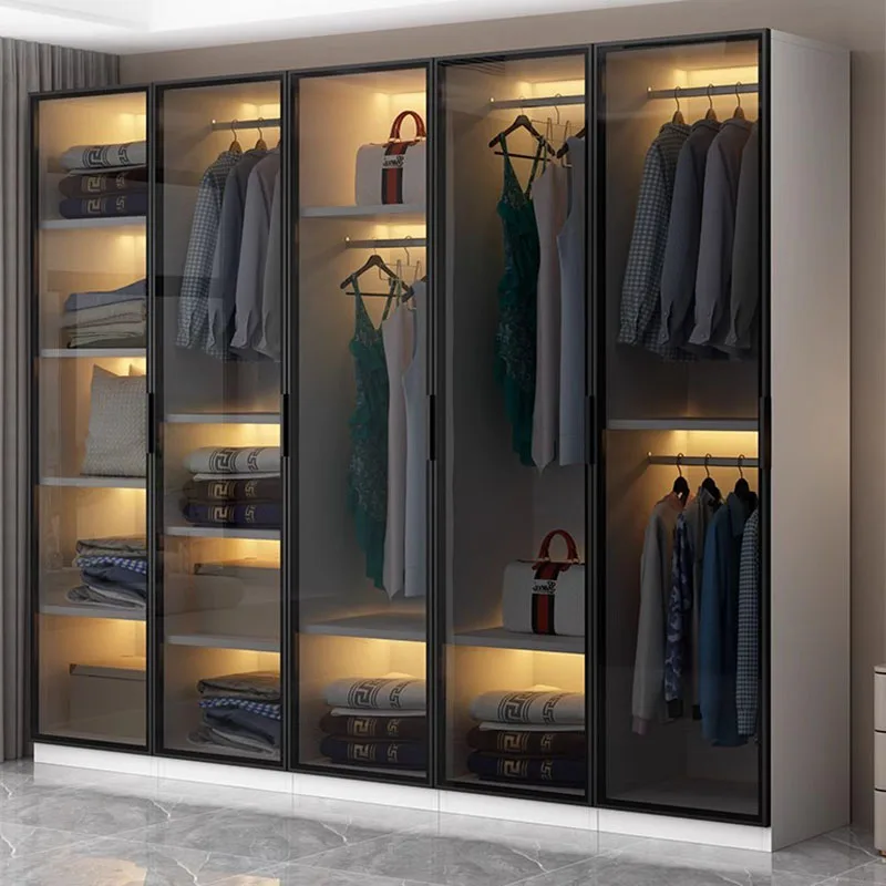 

Space Saving Storage Wardrobe Clothes Minimalism Modern Accent Wardrobe Partitions Armoires De Vetement Lounge Suite Furniture