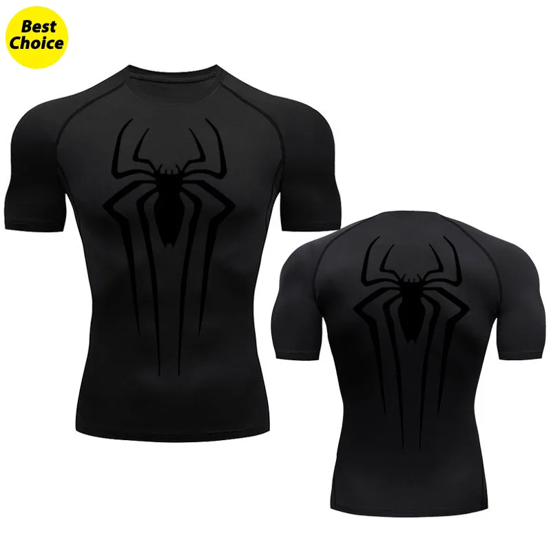 

Graphic Print Compression Shirts for Men Gym Workout Fitness Undershirts Base Layer Rash Guard Quick Dry Athletic Tshirt Tops