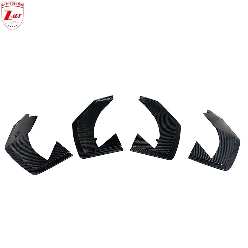 Z-ART Dry Carbon Fiber Rear Diffuser Fin for Lamborghini Revuelto Prepreg Carbon Fiber Rear Diffuser kit Fin Raiser