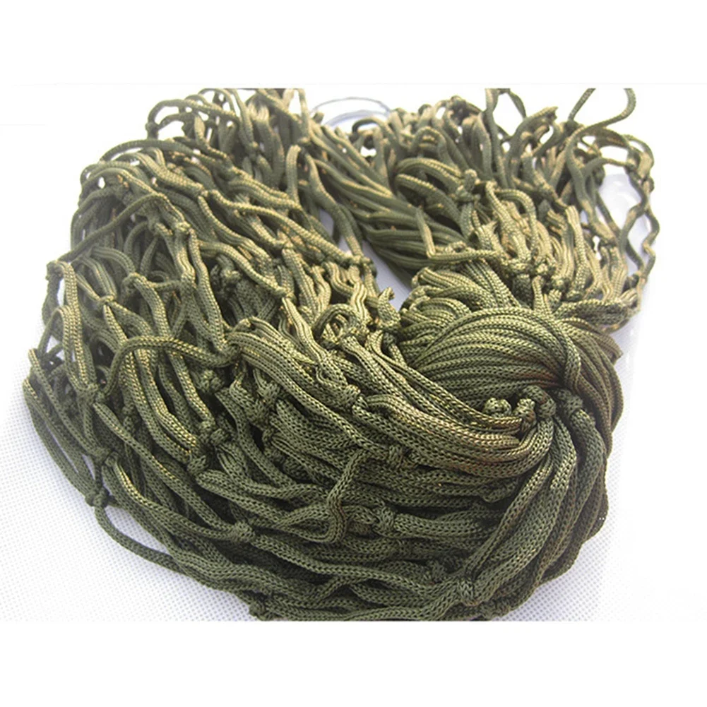 Comfort focused mesh sleeping net for outdoor environments made with resilient nylon and compatible with tree or post mounts
