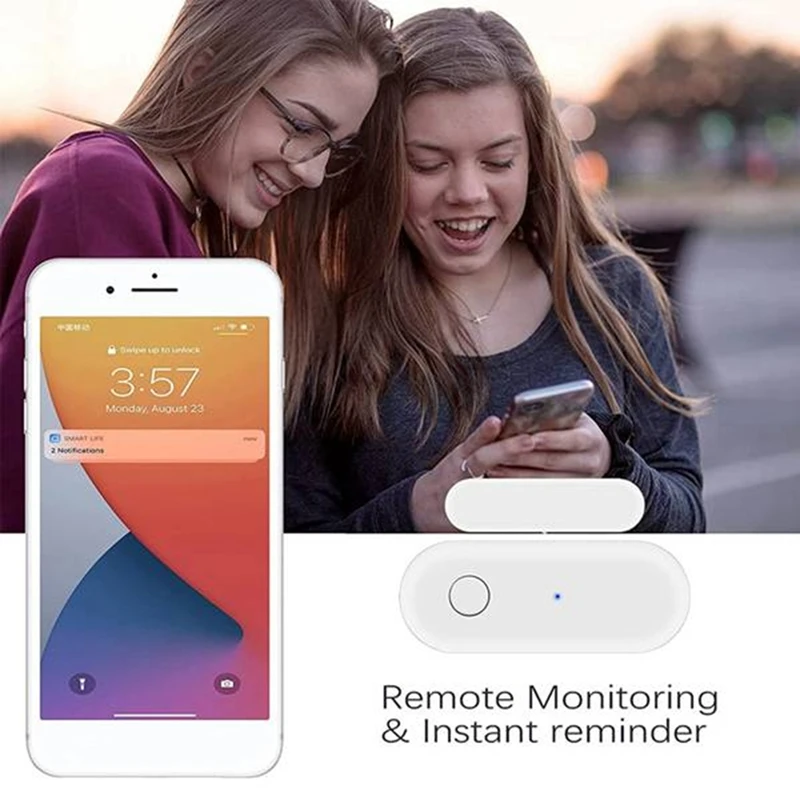 مستشعر الباب الذكي، مستشعر النافذة اللاسلكي واي فاي، إشعار الرسائل في الوقت الحقيقي متوافق مع مساعد جوجل أليكسا