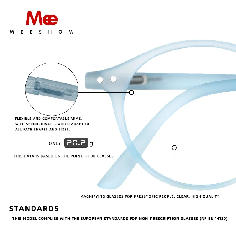 Meeshow Brand 2024 new Reading Glasses Women Mens\' Retro glasse fashion Eye glasses Lesebrillen Europe Stylish readers Glass