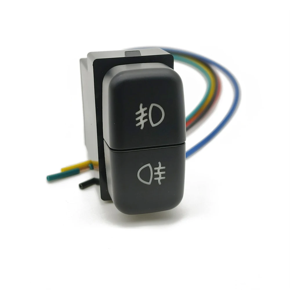 20mm*38mm Red LED Light Car Dual Key Switch Fog Light Latching Button For Mitsubishi Pajero Triton ASX Lancer Pajero V73 V93 V97