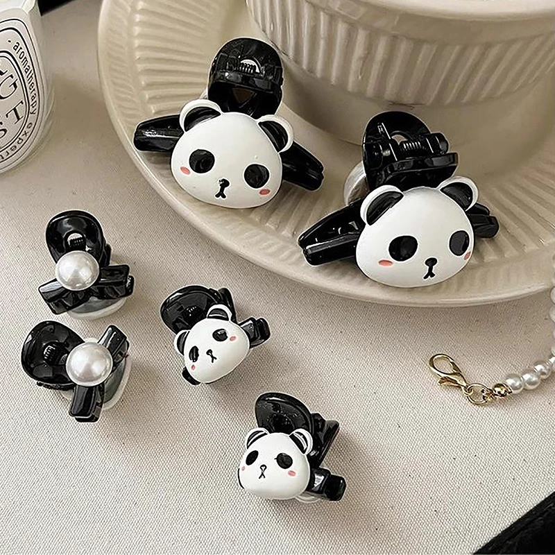 1/2 pz Cartoon Panda Mini fermaglio per capelli per le donne ragazze carino dolce animale artigli per capelli moda squisiti accessori per capelli