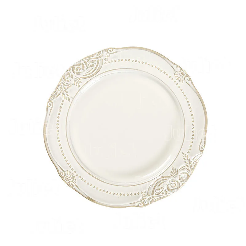 Ceramic Plates Vintage Relief Dinner Plate European Style Ceramic Plates Tableware Steak Pasta Dishes Salad Plates Household Use