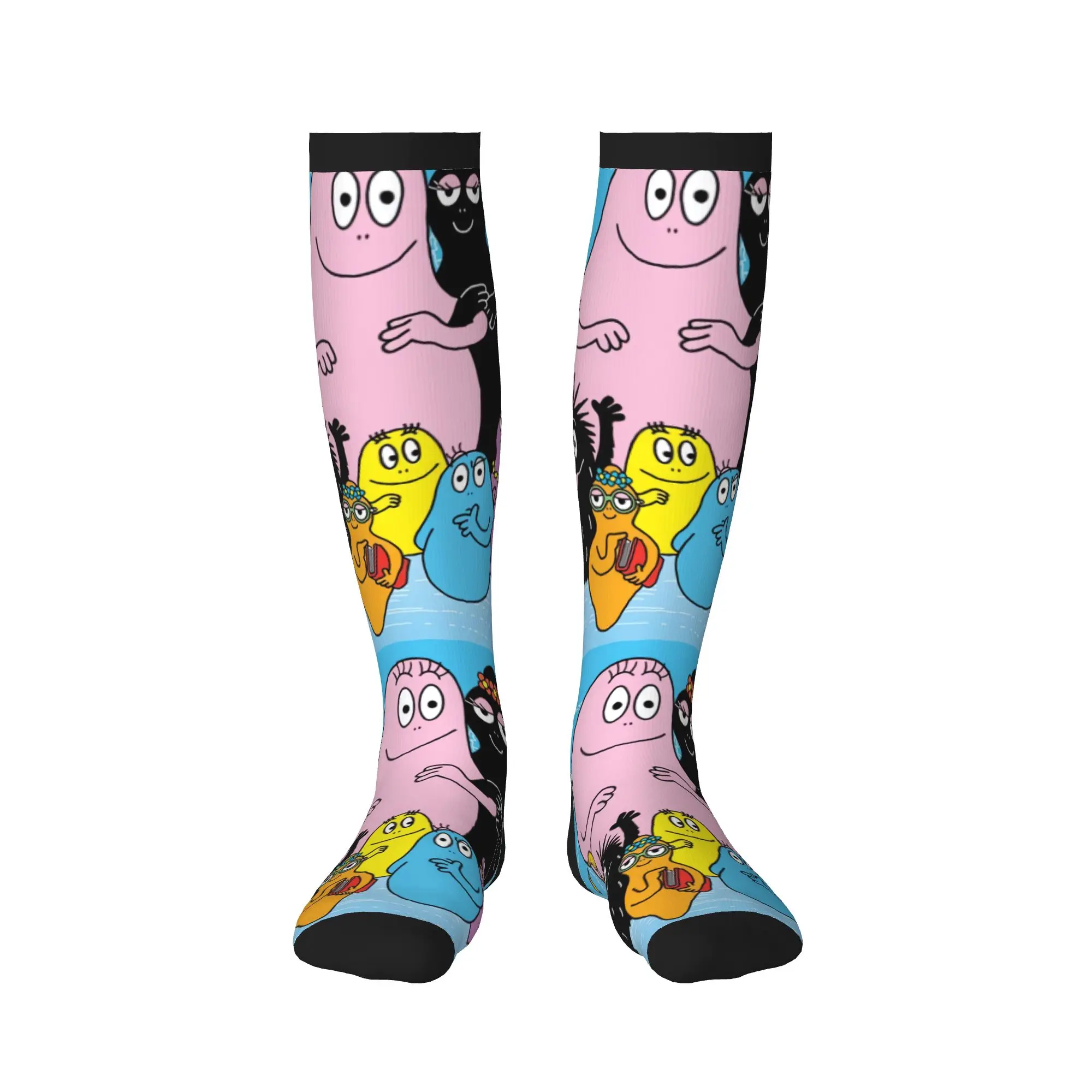 Barbapapa Family Dress Socks for Men Women Warm Fashion Anime Manga Sports Compression Socks