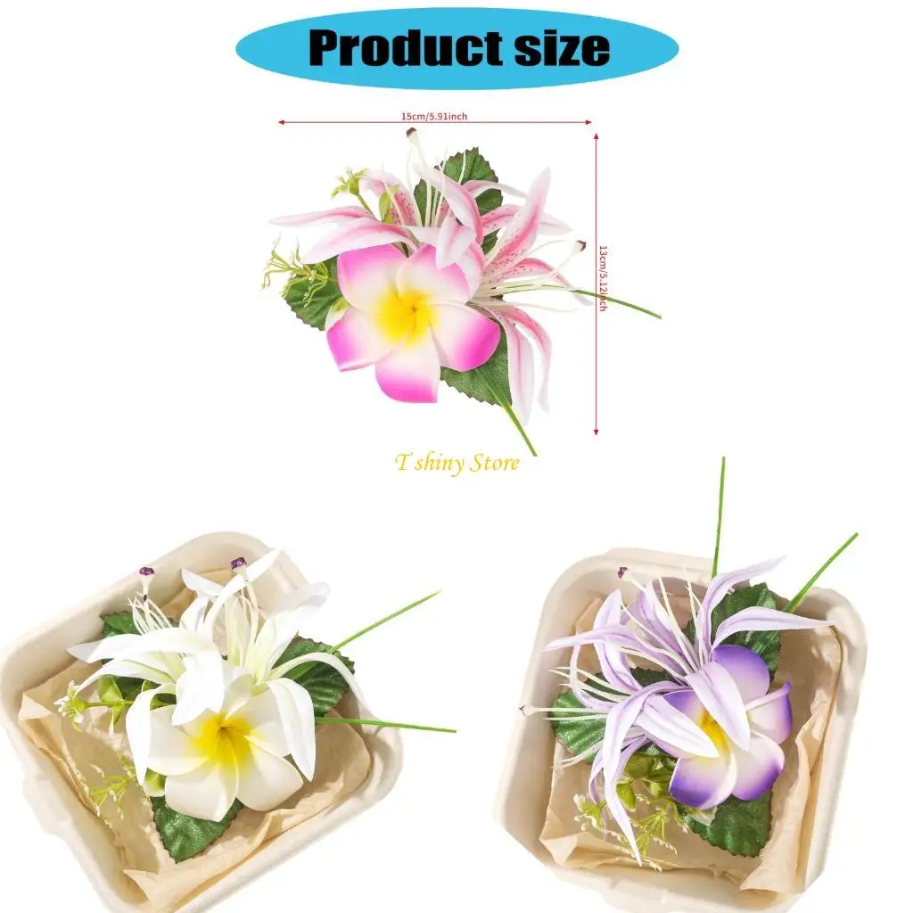 

N58F Egg Flower Bridal Hairpin Fashion Plastic Beach Holiday Accessories For Women
