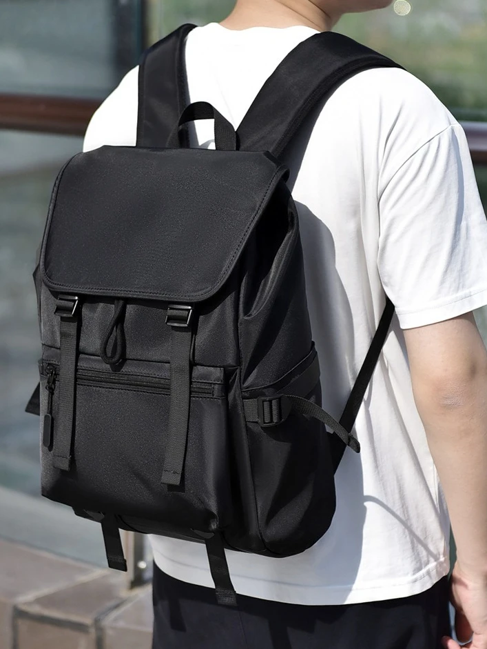 New Business Men's Backpack, Outdoor Leisure Travel Backpack, Large-capacity, Wear-resistant and Waterproof Student Schoolbag