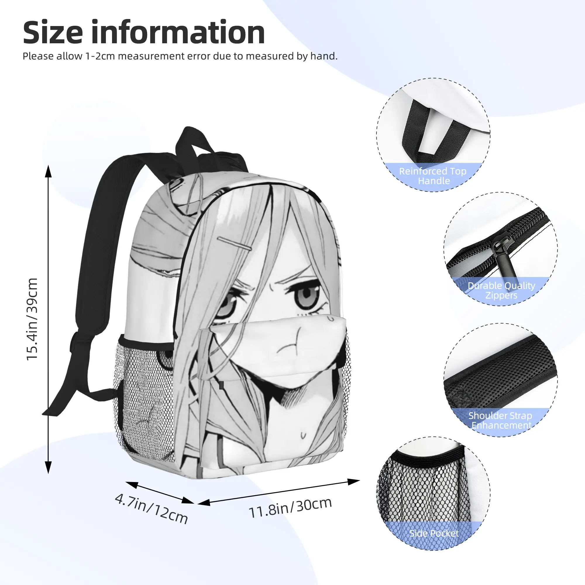 Miku nakano waifu Backpack Hot Sale Daypack Large Capacity Boys Girls BookBag Shoulder Bags for Men Women School Bag