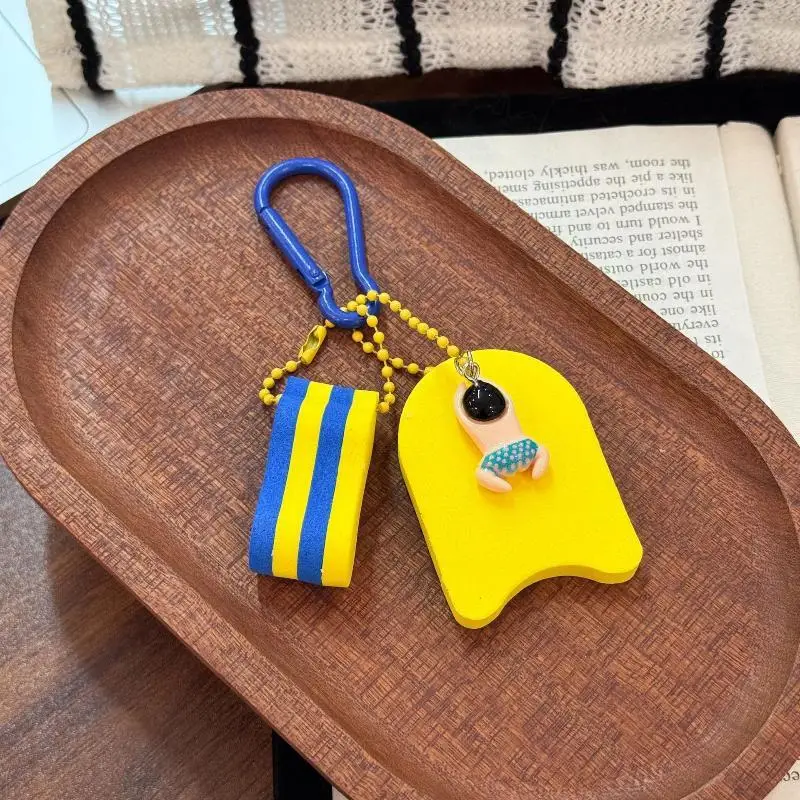 Schwimmer-Puppen-Schlüsselanhänger, kreativer Mini-Schwimmbrett-Anhänger, robuster Verschluss für Schlüsselhalter, Büromitarbeiter-Accessoire – Detail 7