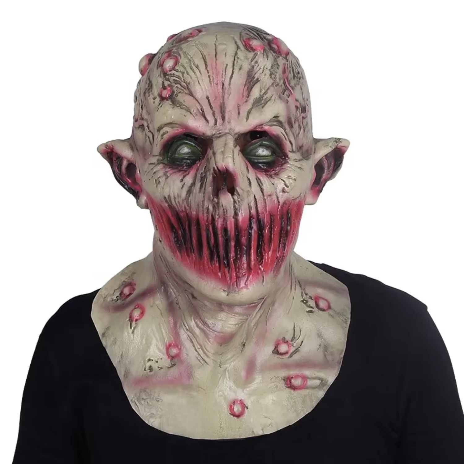 

Vampire Scary Monster Latex Mask Mouthness Halloween Costume Horror Demon Zombie Cosplay Props Costume