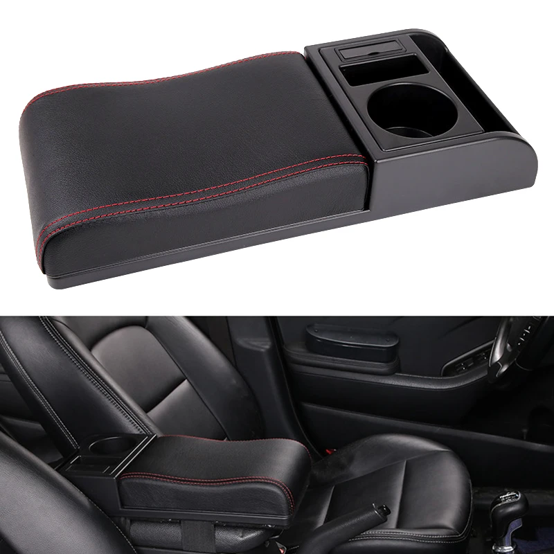 

1Pc Car Front Seat Armrest Box Universal Hand-held Box with USB Extension Pad Multi-function Storage Box Increase Pad Car Parts