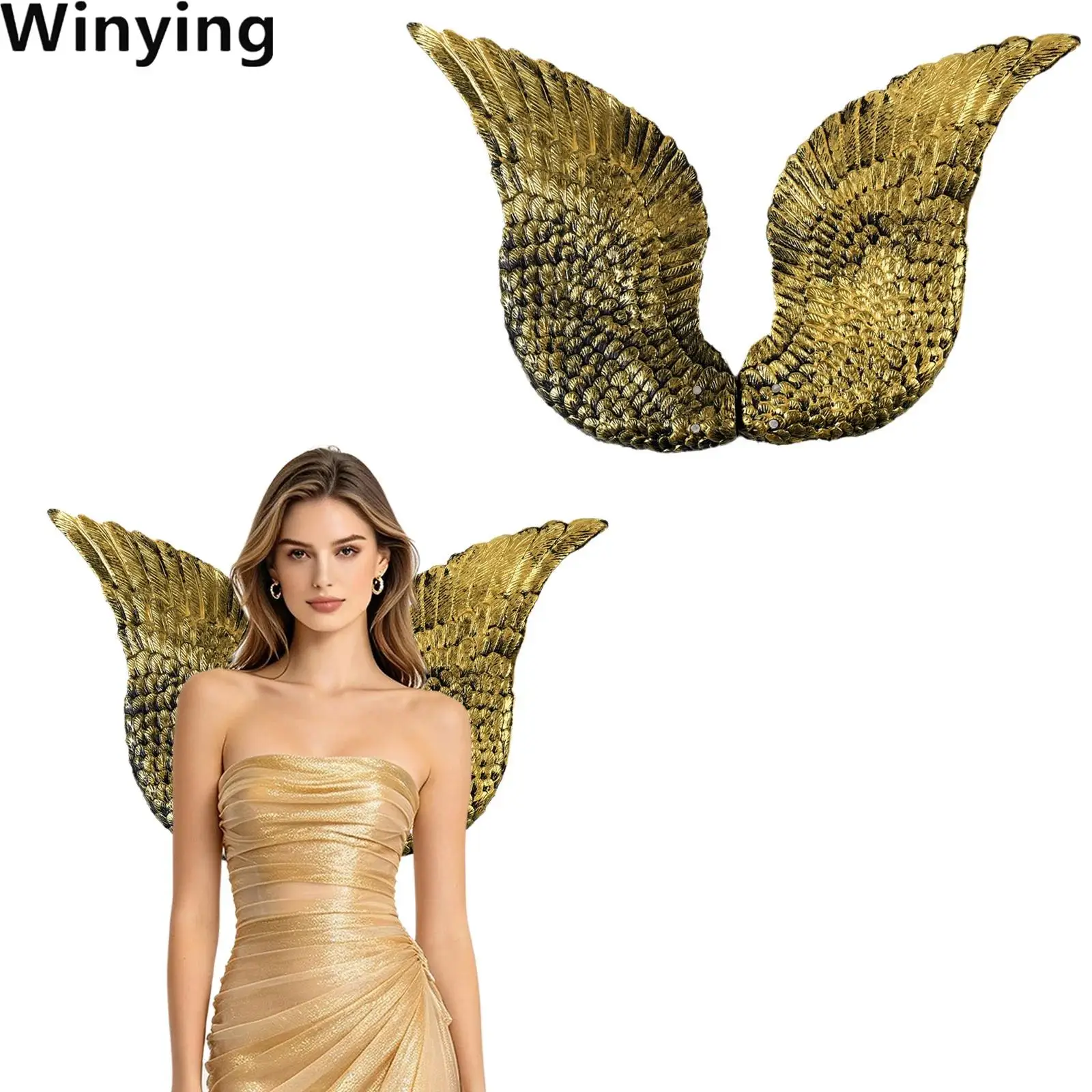 Adults Kids Angel Wings Fairy Costume Props with Elastic Straps for Stage Performance Halloween Role-playing Theme Party Cosplay