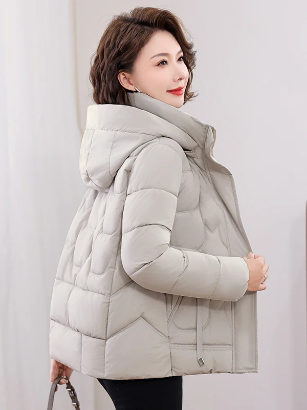 

Женская утепленная хлопковая куртка-пальто на зиму с прочной молнией, повседневная, со съемным капюшоном, длинными рукавами, прямого кроя