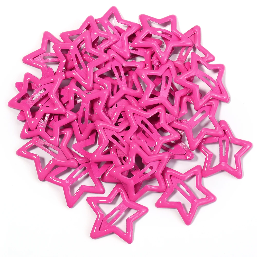 50 teile/los Metall Bunte Stern Haar Clips Dopamin BB Haar Clips Für Gebrochenes Haar Clip Pony Haar Clip Mädchen Y2K Stil haar Clips