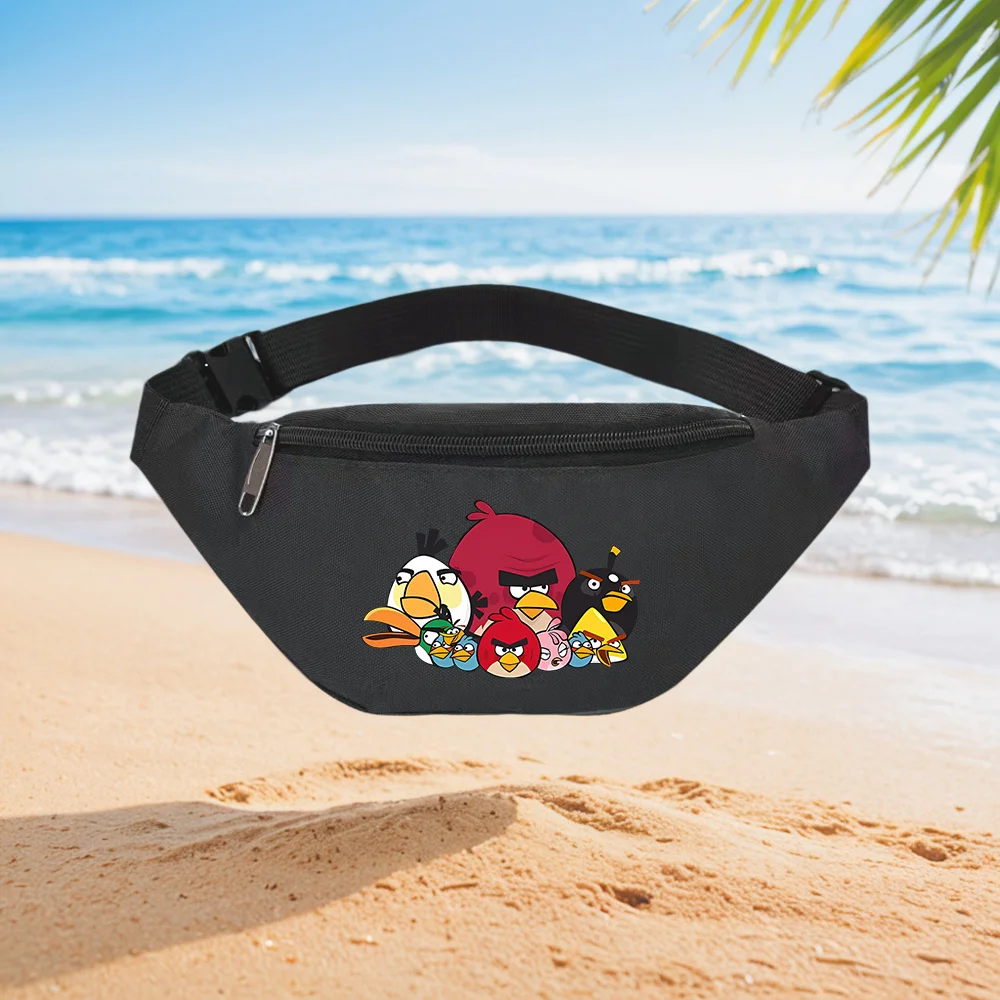 

Angry Birds Group Cartoon Design Waist Backpack Crossbody Chest Bag Street Casual Sporty Fashionable Simple Unique Printed Desig