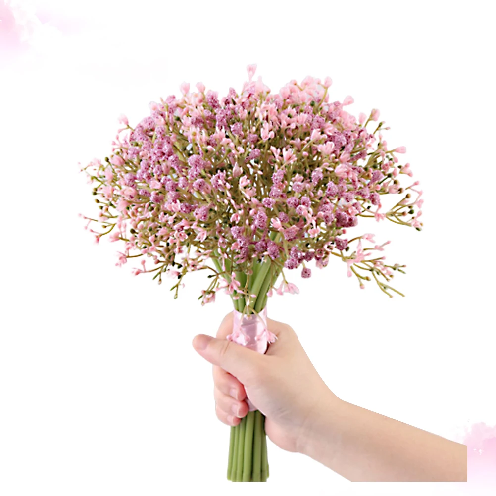 

Artificial Flower Bouquet Fake Decoration Flowers for Dried Faux Wedding Florals Valentine's Day Picks Gypsophila