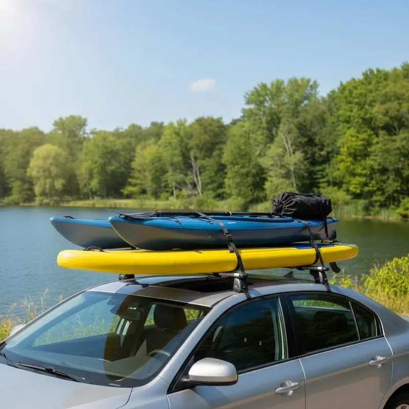 

Universal Rooftop Bar Covers 15.5-Inch For SUP Canoe Snowboard, 176LBS Loading Capacity Kayak Carrier Portable Storage Bag Paddle Board Surfboard Accessory