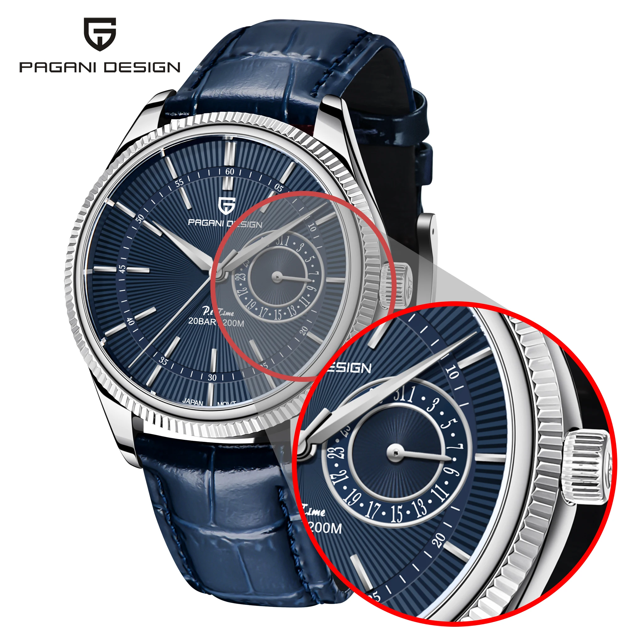 2023 PAGANI Design Top Brand VH65 orologio al quarzo da uomo orologio con zaffiro in acciaio inossidabile 20Bar orologio subacqueo da uomo