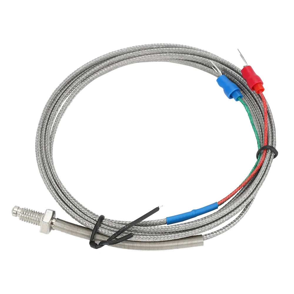 Stainless Steel thermocouple sensor with 1M 2M 3M wire best M6 screw 0-800℃ K J type thermocouple industry temperature sensor