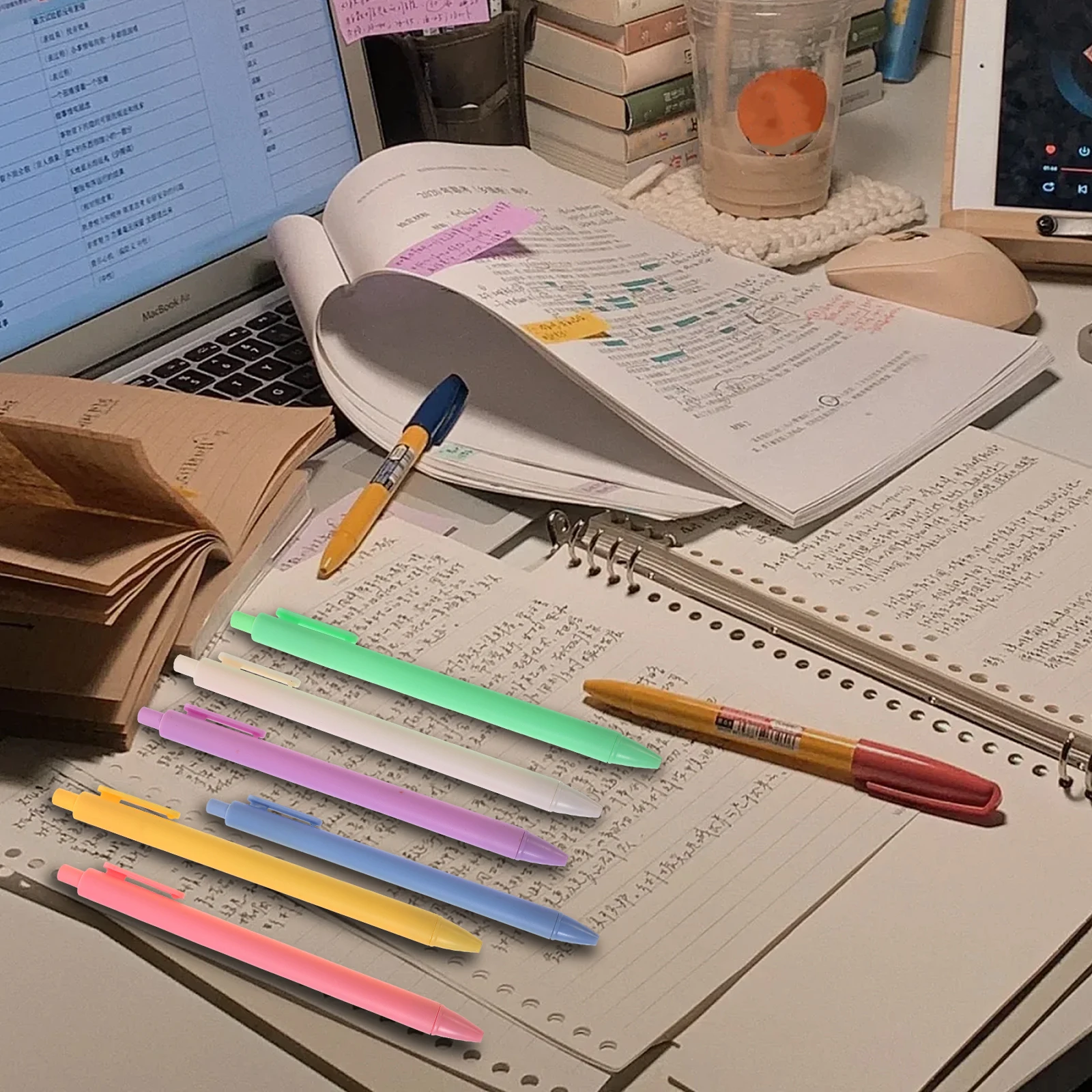 

6 Pcs Press Gel Pen Nice Pens for Journaling School Supplies Pressing Girls Office Writing Stationery