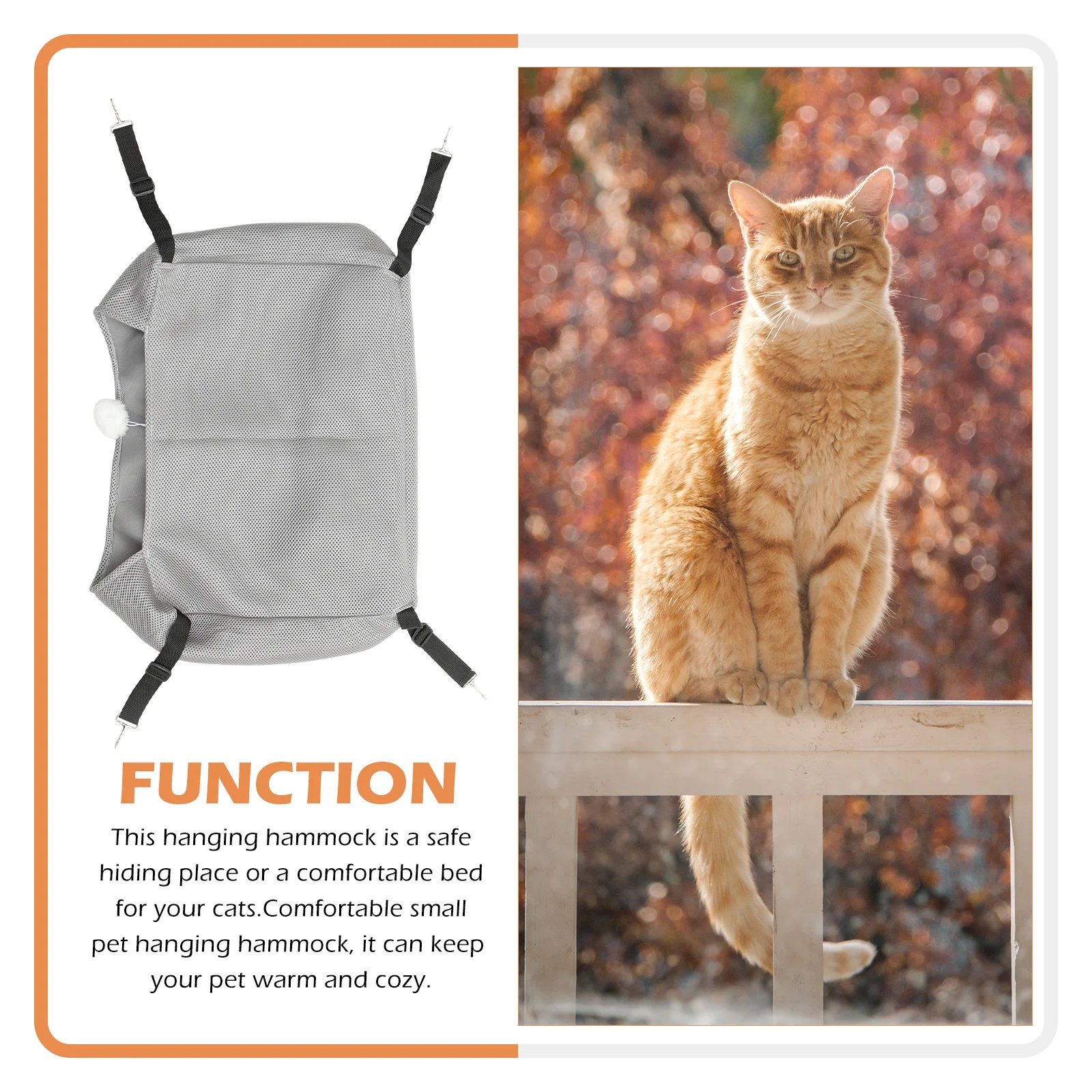 Jaula para gatos, hamaca colgante, transpirable, resistente al desgaste, cama para mascotas de verano, nido para dormir para gatos acogedoras, cama colgante para descanso de mascotas pequeñas