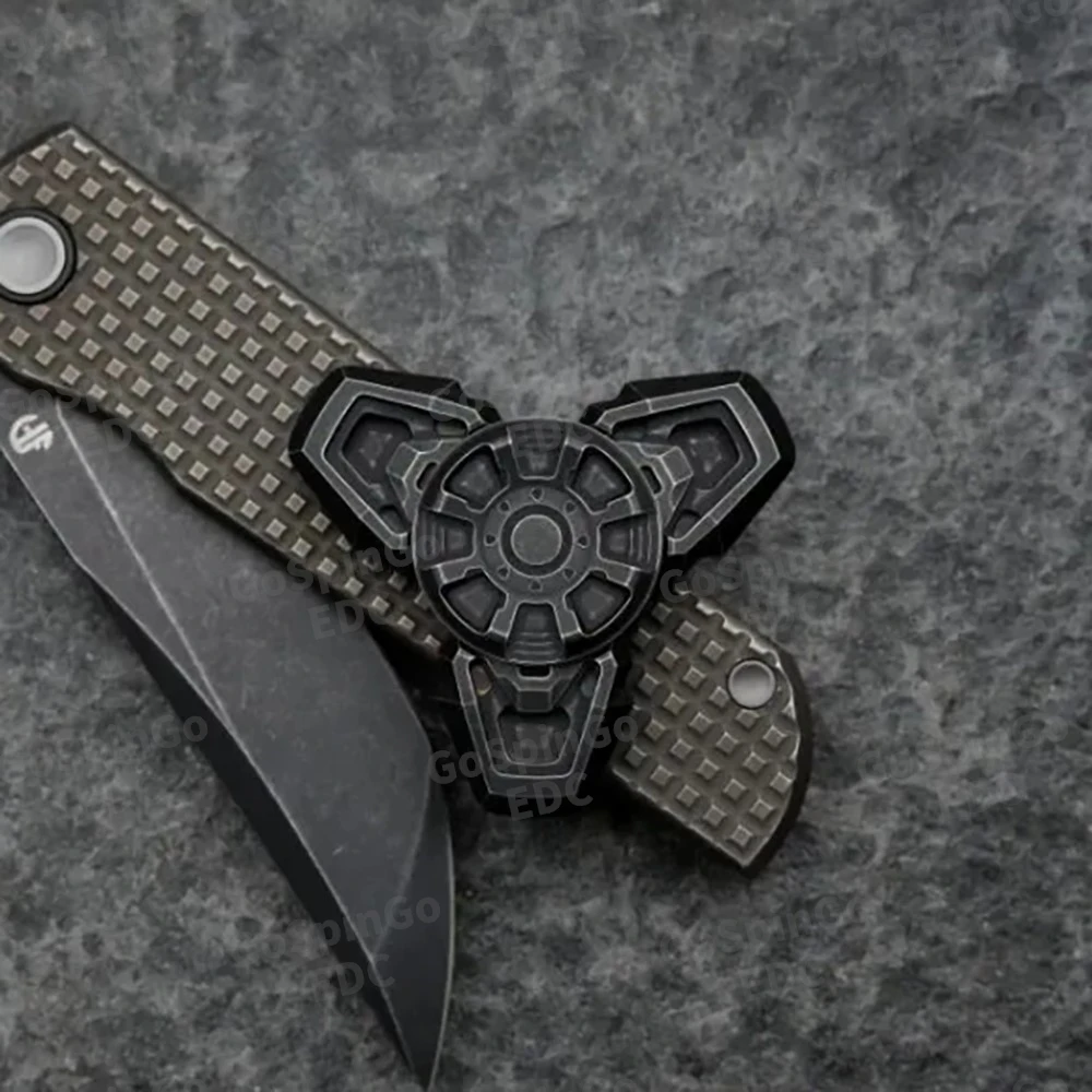 Spinner antystresowy T.CITY-EDC Exusiai, styl mecha science fiction, żyroskop, stal nierdzewna, tytan, cyrkon, spinner antystresowy