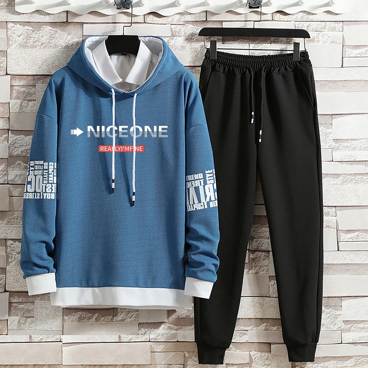 Summer Autumn Suits Hoodies Set Pants Pullover Hat Casual Hood Print Sweaterhoodie Men Clothing for Men New Top Long Sleeves