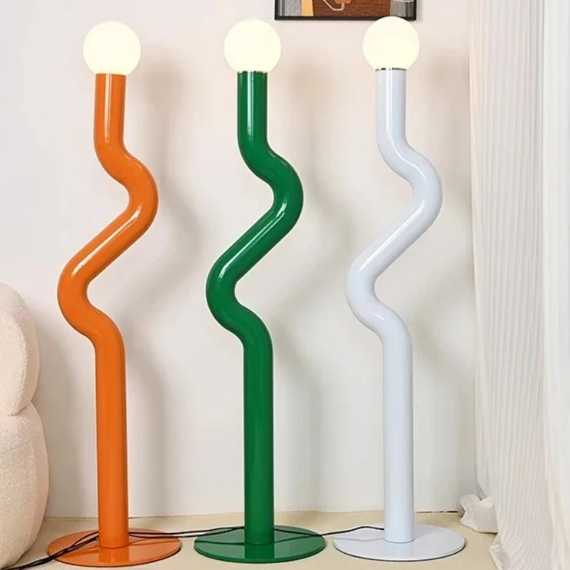 Contemporary Macaroon Floor Lamp for LED Lighting Luminaires for Bedroom Living Room Sofa Bedsides Study Children Room Office
