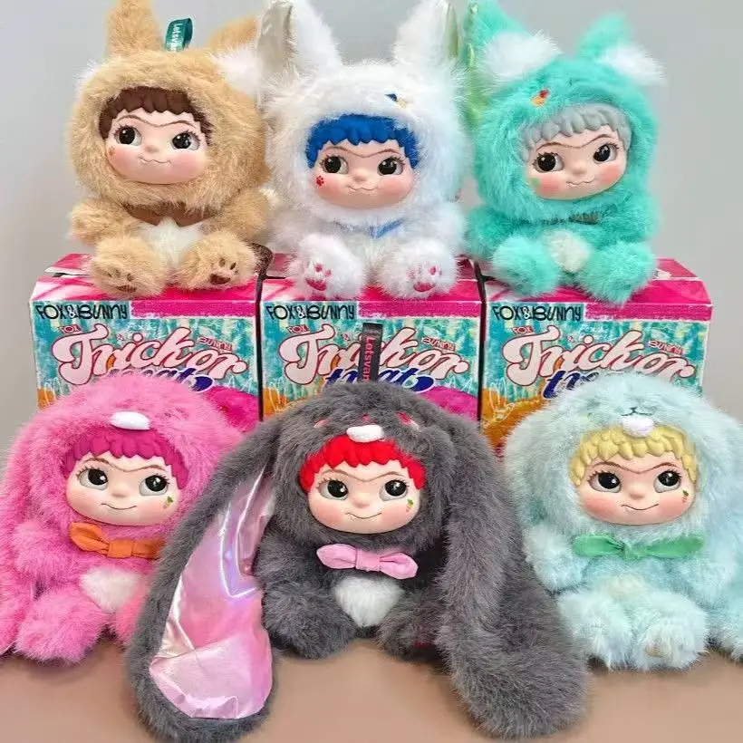 

Letsvan Wakuku Fox Bunny Blind Box And Hang Card Plush Pendant Laser Ear Doll Anime Figures Girls Birthday Toys Gifts