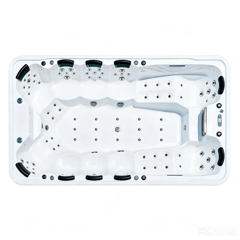 Deposit Only 10 Person Outdoor Acrylic Swim Spa Hot Tub with Hydromassage, Smart Heated, 2 Lounges & 8 Seats