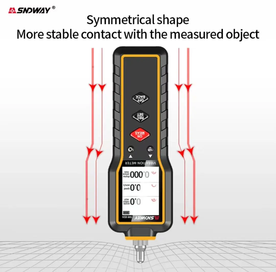 SNDWAY Handheld Vibration Meter Digital Vibration Measuring Tool Vibration Instrument SW-65A