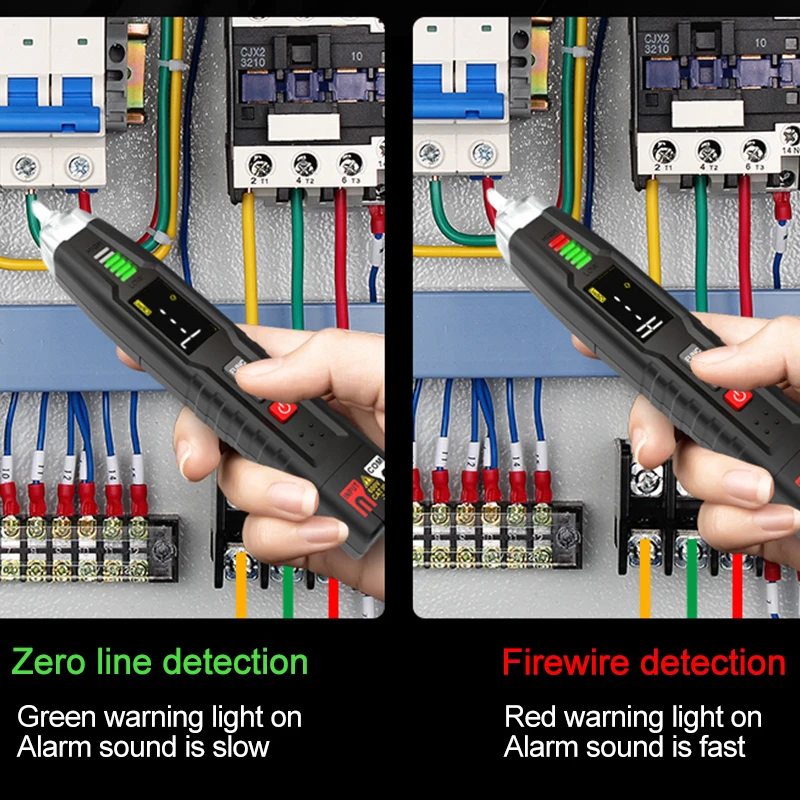 Digital Multimeter Pen Type Meter 4000 Counts True RMS with Non Contact AC/DC Voltage Resistance Capacitance Hz Tester Tool