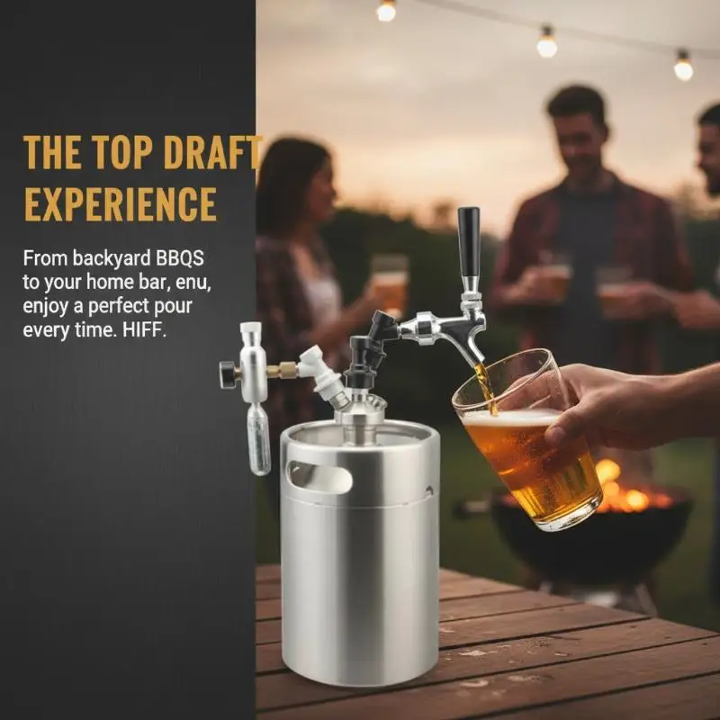 Beer Tap Faucet & Adjustable Faucet With Chrome Plating Beer Homebrewing Tap With Ball Lock