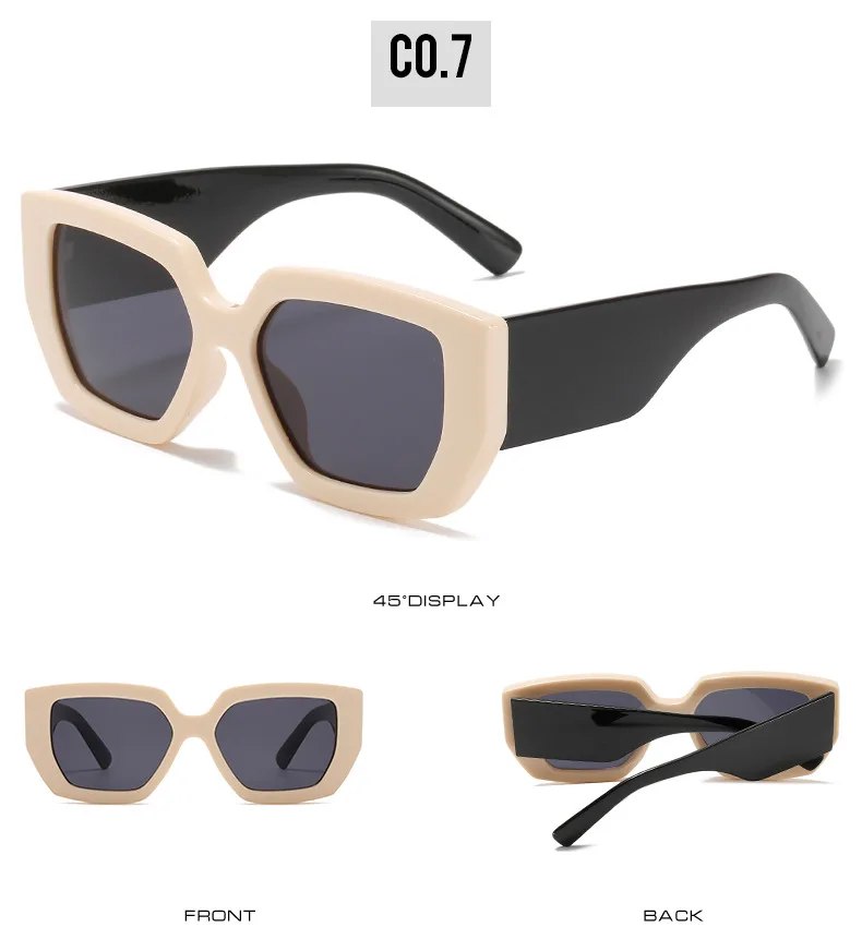 OEC-MANAGEMENT CPO Steampunk Platz Sonnenbrille Neue Frauen Männer Multicolor Punk Sonnenbrille Weibliche Übergroßen Fashion Shades Brillen UV400 – Detail 12